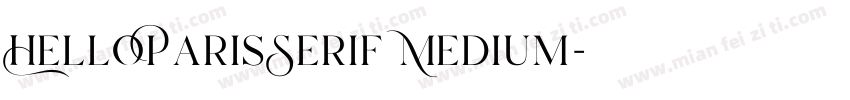 HelloParisSerif Medium字体转换